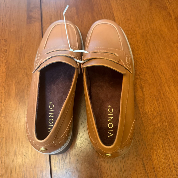 Vionic Tan Leather Loafers - Picture 6 of 12